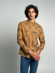 Floral Bloom Printed Casual Button-Down Long Sleeve Shirt