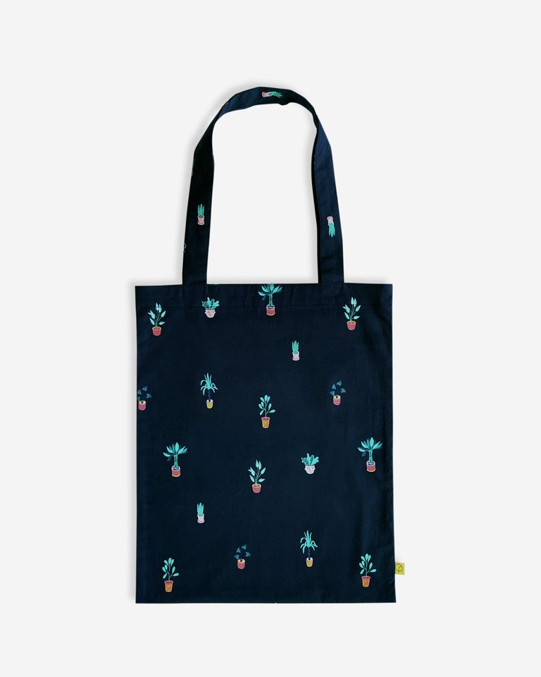 The Tote Bag With Potted Plants Print