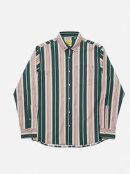 Traveller Stripe Printed Casual Button Down Long Sleeve Shirt