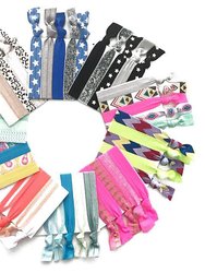 Animal Soft Stretchy Kink Free Printed Hair Ties - 5 Pack