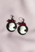 Dark Romance Goddess Round Porcelain Cameo Earrings