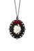 Dark Romance Porcelain Rose Cameo Necklace - Black/White/Red