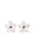 Everyday Porcelain Daisy Stud Earrings - White/Gold