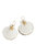 Golden Edge Clam Shell With Starfish Hoop Earrings - White/Gold