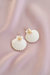 Golden Edge Clam Shell With Starfish Hoop Earrings