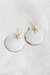 Golden Edge Clam Shell With Starfish Hoop Earrings