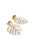 Golden Monstera Leaf Statement Earrings