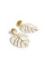 Golden Monstera Leaf Statement Earrings