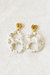 Golden Rose And Salted Porcelain Pretzel Earrings