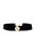 Golden White Cloud Rose Black Velvet Choker - Black/White/Gold