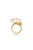 Golden White Cloud Rose Cocktail Ring