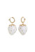 Golden White Porcelain Strawberry Earrings - White/Gold