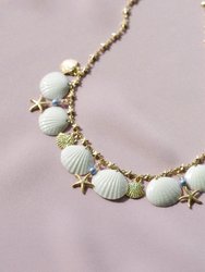 Little Mermaid Porcelain Seashell Necklace