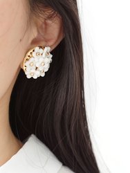 Mini Daisy Cluster Clip-On Earrings