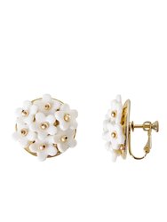 Mini Daisy Cluster Clip-On Earrings