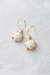 Mini Porcelain Camellia Flower Charm Earrings