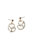 Mini Porcelain Pretzel Earrings - White/Gold