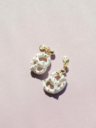 Mini Porcelain Pretzel Earrings