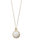 Mini Porcelain Rose Charm Gold-Filled Necklace - White/Gold