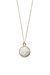 Mini Porcelain Rose Charm Gold-Filled Necklace - White/Gold