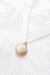 Mini Porcelain Rose Charm Gold-Filled Necklace