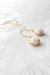 Mini Porcelain Rose With Gold-Filled Chain Earrings