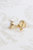 Mini Round Porcelain Rose Gold-Filled Stud Earrings