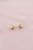 Mini Round Porcelain Rose Gold-Filled Stud Earrings