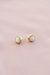 Mini Round Porcelain Rose Gold-Filled Stud Earrings