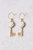 Porcelain Camellia Golden Key Earrings