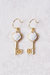 Porcelain Camellia Golden Key Earrings