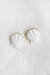 Porcelain Clam Shell Statement Stud Earrings