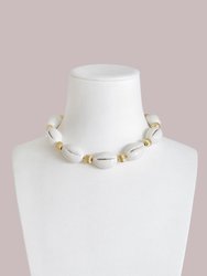 Porcelain Cowrie Shell Collar Necklace