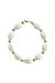 Porcelain Cowrie Shell Collar Necklace - White/Gold