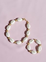 Porcelain Cowrie Shell Collar Necklace