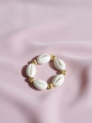 Porcelain Cowrie Shell Stretch Bracelet