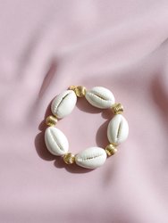 Porcelain Cowrie Shell Stretch Bracelet