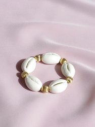 Porcelain Cowrie Shell Stretch Bracelet