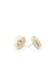 Porcelain Lucky Cat Stud Earrings