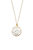 Porcelain Moonlight Rose Charm Gold-Filled Necklace - White/Gold