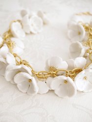 Porcelain Plum Blossom Cluster Necklace