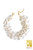 Porcelain Plum Blossom Cluster Necklace - White/Gold