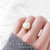 Porcelain Rose With Pearl Adjustable Ring