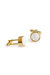Porcelain Rose With Pearl Cufflinks - White/Gold