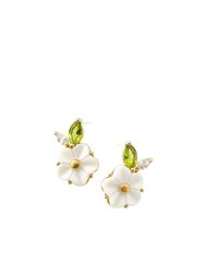 Porcelain Strawberry Flower Stud Earrings