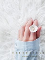 Snow-White Plum Blossom Ring