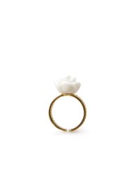 White Cloud Porcelain Rose Ring