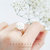 White Cloud Porcelain Rose Ring