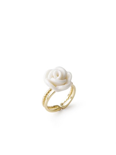 POPORCELAIN White Cloud Porcelain Rose Ring product