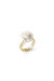 White Cloud Porcelain Rose Ring - White/Gold